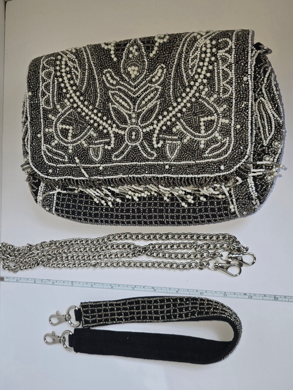 America And Beyond Beaded Purse With 2 Straps